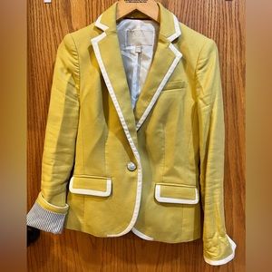 Yellow/gold and cream Banana Republic blazer